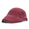 Gorra de Béisbol Lisa Lavada Moda Transfronteriza Todas las Estaciones para Hombres y Mujeres, Boina Vintage Estilo Coreano, Gorra de Artista