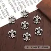 Accesorios de arte para uñas transfronterizos, cruz de estilo oscuro, joyería de aleación retro de moda, nuevas decoraciones metálicas para arte de uñas