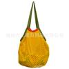Em Estoque Forro Dobrável Algodão Bolsa de Malha Grande Fruta Algodão Bolsa de Malha Algodão Puro Tote Bolsa de Malha Sacola de Compras Tecida