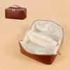 En el día de equipaje Amazon para cuero PU patrón avestruz bolsa cosmética multifuncional de gran capacidad sentido avanzado fábrica de equipaje