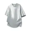 Camiseta de manga corta popular de verano para hombre de TikTok con remaches 3D, moderna y versátil, casual, corte holgado, talla grande, top de cuello redondo