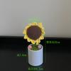 Girasol Creativo Hecho a Mano en Maceta Terminado Adorno de Escritorio para el Día del Maestro Regalo de Flor Tejida Simulada