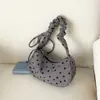 2026 Verano Estilo Coreano Lunares Plisado Encaje Un Hombro Axila Bolso Gran Capacidad Bolso de Mano para Viajes Bolso Dumpling Bolso de Mujer de Moda