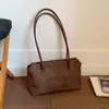 Bolso de Hombro Retro Versátil Elegante Casual de Gran Capacidad para Mujer, Ante de Gama Alta Transfronterizo