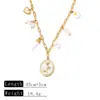 Collar Colgante de Joyería con Forma de Flor Corazón Estrella de Mar Transfronterizo Europeo y Americano Accesorios de Moda de Verano de Alta Gama de Lujo Ligero Nicho para Mujer