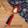 Pingente de Cartão Rígido Brocado de Canção Marcador de Página de Papel de Arroz Cartão de Papel Mini Cartão da Sorte Caligrafia Manuscrita Criativo Cultural DIY Presente Pingente de Carro