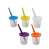 Taza de lavado de plástico de 10 colores transfronteriza para niños, taza de lavado para pintura artística, taza de paleta para graffiti DIY para principiantes