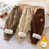 Pantalones Jogger de Forro Polar para Otoño e Invierno de Niños, Pantalones de Chándal Gruesos de Invierno para Bebés, Niños y Niñas, Pantalones Deportivos Casuales para Primavera y Otoño