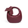Mini Bolsa de Mão Bolsa de Axila com Laço Tecida à Mão Bolsa Meia-Lua Bolsa Bolinho Camurça Fosca Nova Bolsa Tecida