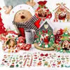 ET040 Árvore de Natal Alce de Natal Casa Adesivo DIY Moldura de Foto Decoração Adesivo de Quebra-cabeça Adesivo de Desenho Animado