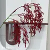 Vermelho vinho popular material de flor de simulação Eucalipto Hortênsia palma vermelha rosa vermelha com salão de casamento estrada atacado