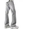 Pantalones vaqueros desgastados lavados retro americanos para hombre, diseño de marca de moda de primavera y otoño, pantalones largos holgados, rectos y de pierna ancha.