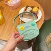 2025 Moda Nova Decalque Flor Bolsa de Gelatina Mini Personalizada Pvc Moda Ombro Transversal Bolsa Feminina DIY Bolsa de Cosméticos