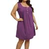 2024 Europeu e Americano Roupas Femininas Transfronteiriças Amazon Botão Plissado Mulher Gorda plus size Colete Casual Solto Vestido Sem Mangas
