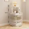 Estantería de almacenamiento de múltiples niveles simple de pie para uso doméstico para sala de estar, estantería pequeña para espacios estrechos para almacenamiento en la pared