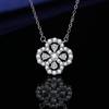 Collar de moissanita de imitación de 2 quilates para mujer, chapado en platino pt950, cadena para clavícula, colgante de circonita de ocho corazones y ocho flechas, joyería