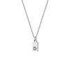 Collar de Letras de Acero Inoxidable Europeo y Americano para Mujer, Cadena Rectangular Simple y Versátil para Clavícula, Joyería al Por Mayor de Fabricante que No se Desvanece