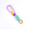 Llavero de Cuerda Trenzada Colorido DIY Creativo Tejido Corto Cadena Colgante Antiperdida para Teléfono y Bolsa, Disponible en Múltiples Colores