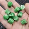 Cuentas de Jade Verde Jadeíta, Cuentas de Ábaco, Cuentas de Jade Sueltas, Cuentas Cilíndricas Verde Esmeralda sobre Fondo Blanco, Cuentas de Columna Recta, Cuentas para Joyería
