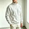 2026 Nova Moletom Europeu Transfronteiriço com Zíper Meio Aberto e Gola Alta para Homens com Mangas Raglan e Bolso Canguru Jaqueta Esportiva Casual Transfronteiriça