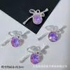 Novo Frasco de Perfume com Recorte de Laço Pingente Redondo de Strass Pingente DIY Pulseira Colar Brincos Acessórios de Liga
