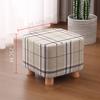 Taburete pequeño sólido para puerta de casa, taburete para cambiar zapatos, taburete para sofá de sala de estar, banco pequeño, taburete bajo simple y moderno, taburete pequeño redondo