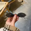 Gafas de Sol Metálicas de Marco Pequeño Europeas y Americanas de Moda Gafas de Sol con Marco Retro Gafas de Sol de Comercio Exterior de Moda Gafas de Celebridad de Internet para Mujer