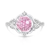 Anillo de Vid con Piedras Preciosas de Colores de Venta Caliente en Transmisión en Vivo para Mujeres, Incrustado con Diamantes de Alto Carbono, Anillo de Capullo de Flor Chapado en Oro, Venta al por Mayor de Una Pieza