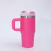 Nueva taza de coche con asa de 20 oz transfronteriza, taza aislada de acero inoxidable 304, taza de agua portátil con pajilla, taza de hielo para mantener el frío