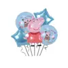 Decoración de Fiesta de Cumpleaños de Película de Aluminio de Dibujos Animados Paige para Niños Cerdo Bebé George Globo Suministros para Diseño de Fondo de Banquete
