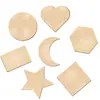 Navidad Rodajas Redondas de Madera para el Hogar Niños Accesorios de Rodajas de Madera Pintados a Mano DIY Pintura Graffiti Tablero Colgante de Madera Rodajas Finas de Madera