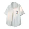 Nueva moda de verano lujo ligero estilo old money transpirable simple para hombre cuello camisero casual moda manga corta camisa