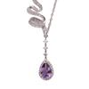Collar de plata de ley S925 con topacio natural, granate, citrino y amatista, color tesoro, cadena de clavícula para mujer, accesorios al por mayor