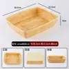 Plato de exhibición para buffet de olla caliente sukiyaki con diseño de madera de melamina, plato giratorio rectangular para verduras y champiñones