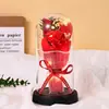 Flor Eterna Transfronteriza Rosa Girasol Cúpula de Cristal Regalo del Día de San Valentín Adorno Creativo Luz Nocturna Recuerdo