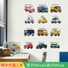 Pegatinas de Pared Planas de Coche de Dibujos Animados Pegatinas Decorativas de Fondo para Habitación Infantil Pegatinas de Diseño de Escena de Jardín de Infancia Pintura de Pared Impermeable