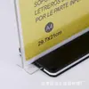 Placa de mesa A4 em acrílico, Placa de mesa A5, Cartão de mesa A6, Placa de mesa para menu de bebidas, Menu publicitário, Suporte para display de placa de preços