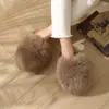 Pantuflas de algodón esponjoso de venta caliente transfronteriza para otoño e invierno para mujer, pantuflas peludas cálidas para interior para el hogar al por mayor, talla grande de comercio exterior