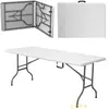 [Jh-Sl27] Venta Directa de Fábrica Mesa Plegable de Plástico de 1.8m, Duradera, Ligera y Fácil de Almacenar, Mesa Plegable de Picnic para Exteriores