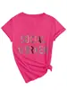 Trabajador Social Amazon eBay Sitio Independiente Moda Casual Camiseta de Manga Corta con Cuello en V para Mujer para Exportación