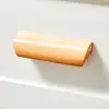 Manija de puerta de gabinete de madera maciza estilo japonés nogal Haya estilo nórdico crema para gabinete de vino armario cajón manija larga
