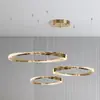 Araña de sala de estar de lujo ligero minimalista italiano, luz principal circular creativa de diseñador Bauhaus de 6 piezas para el pasillo, aluminio, otros materiales no especificados