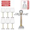 Copa de vino de cristal con diamantes dorados de alta gama, ligera y de lujo, para uso doméstico, creativa, decantador giratorio