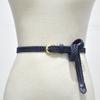 Corda de Cera Vintage Tecida Fina Cinto Feminino Fivela de Pino Moda Cinto para Vestido Calça Cinto Feminino Tecido Venda por Atacado no Local