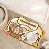 Tapete de Mesa para Gato Cachorro Pet Desenho Animado Transfronteiriço Absorvente Antiderrapante Fofo Tapete para Tigela de Pet Tapete Anti-incrustante de Lama Diatomácea em estoque