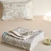2025 Nuevo Edredón de Verano Enfriador de Lyocell Tencel para Dormir Desnudo Sedoso Edredón de Aire Acondicionado Lavable a Máquina Juego de Edredón Delgado de Cuatro Piezas