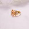 Anillo Abierto Ajustable al por Mayor de Joyería de Perlas Zhuji Chapado en Oro Real Micro-incrustado con Zircón Anillo de Perla de Agua Dulce