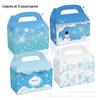 DD068 Comércio Exterior Natal Mundo de Gelo e Neve Boneco de Neve Floco de Neve Bonito Fresco Papel Kraft Caixa de Presente Portátil