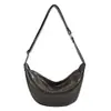 Bolso Cruzado de Cuero Suave Texturizado Estilo Coreano Simple para Mujer Verano 2025 Casual Simple Moda Viajero Hombro Bolso Dumpling