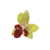 Flor de Orquídea Mariposa Simulada Cabeza de Flor Tacto PU Pasador Guirnalda Boda Decoración DIY Decoración Fabricantes Mayorista